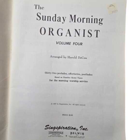 The Sunday Morning Organist Music Books Volumes 1 and 4 1962 1963 Church Organ - Picture 3 of 16